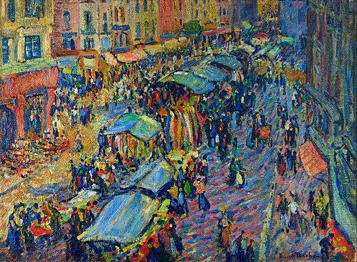 Le marché de Pont Audemer, , Robert Antoine Pinchon