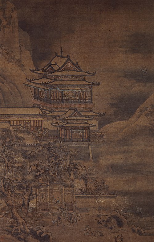 明 安正文黄鹤楼图轴, , An Zhengwen
