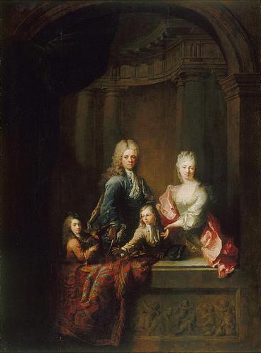 Portrait de la famille Maupertuis, 1715, Robert Tournières