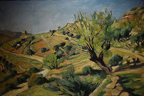 Paysage : Lagrasse, route de Ribaute, 2000, Roger Grillon