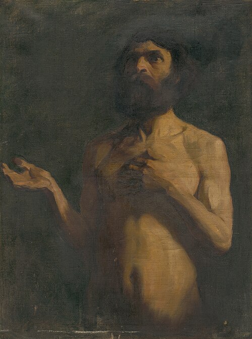 Study of Nude of Old Man, 1900, Gejza Kukán