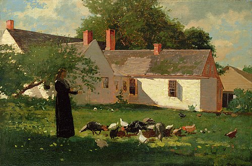 Farmyard Scene, 1873, Winslow Homer