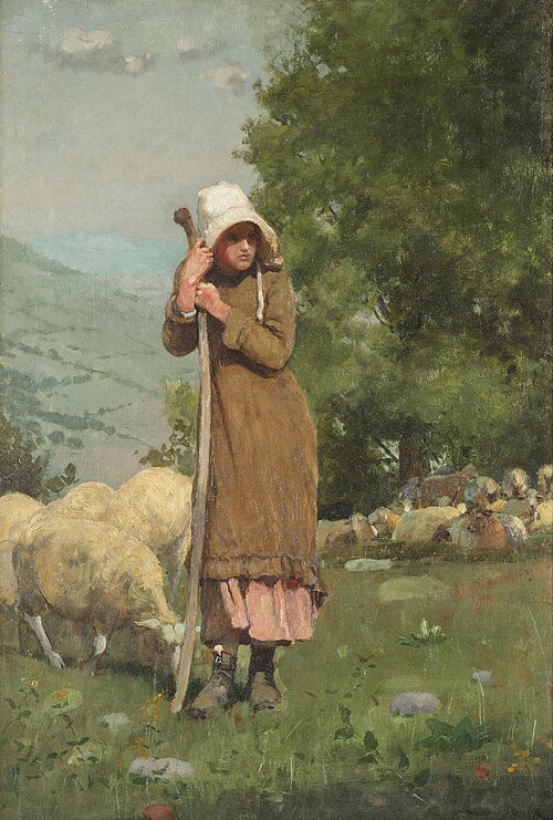 The Shepherdess, 1879, Winslow Homer