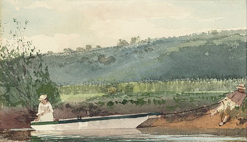 Towing the Boat, 1878, Winslow Homer