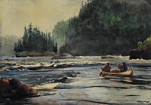 In the Rapids, 1895, Winslow Homer