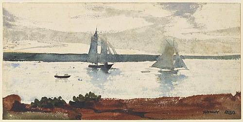 Two Sailboats, 1880, Winslow Homer