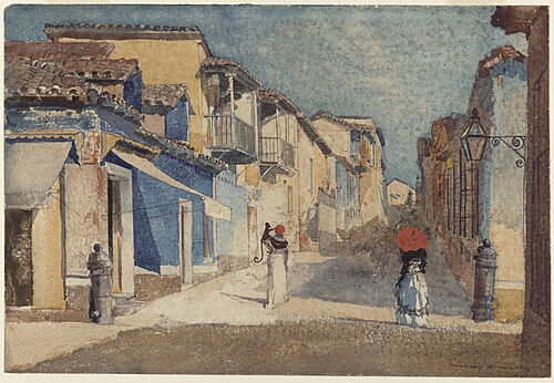 Street Scene, Santiago de Cuba, 1885, Winslow Homer