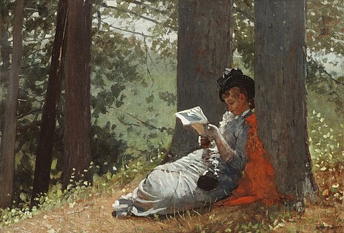 Jeune femme lisant sous un chêne, 1879, Winslow Homer