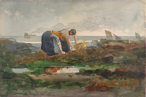 The Mussel Gatherers, 1881, Winslow Homer