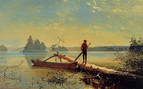 An Adirondack Lake, 1870, Winslow Homer