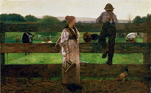 Milking Time, 1875, Winslow Homer