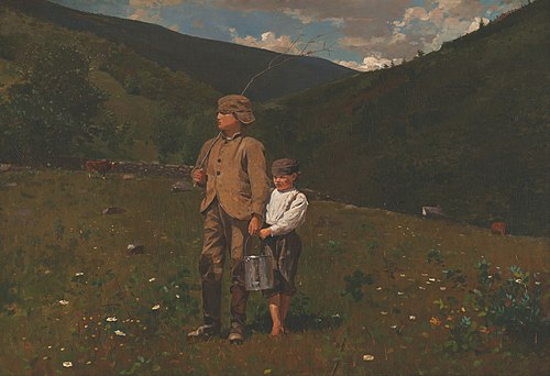 Crossing the Pasture, , Winslow Homer