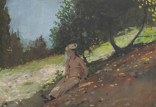 Shepherdess Resting, 1878, Winslow Homer