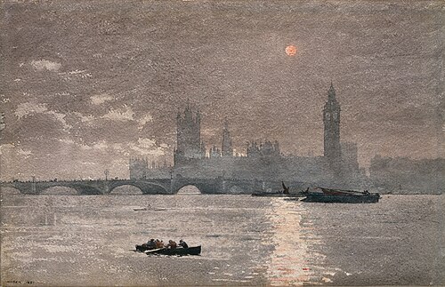 The Houses of Parliament, 1881, Winslow Homer