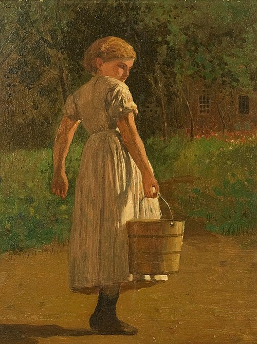 Girl with Pail, , Winslow Homer