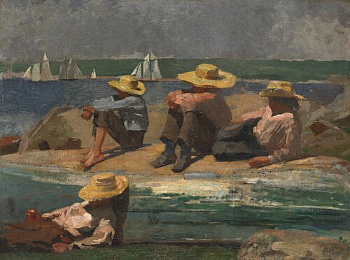 Children on the beach, 1873, Winslow Homer