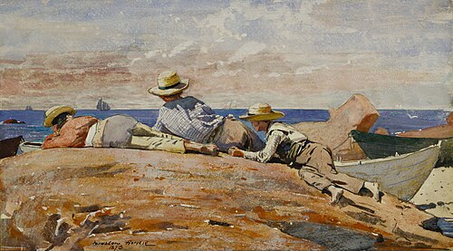 Three Boys on the Shore, 1873, Winslow Homer