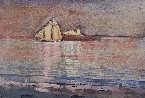 Gloucester Harbor and Ten Pound Island, 1880, Winslow Homer