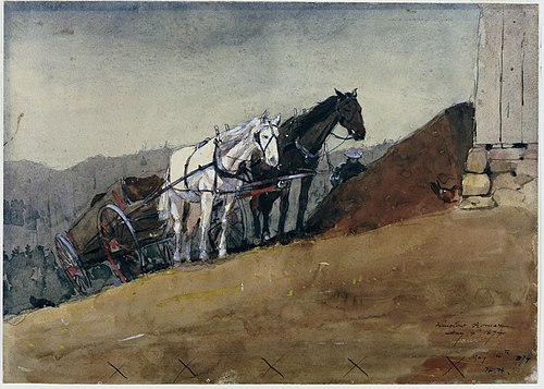 The Hilltop Barn - Houghton Farm, 1874, Winslow Homer