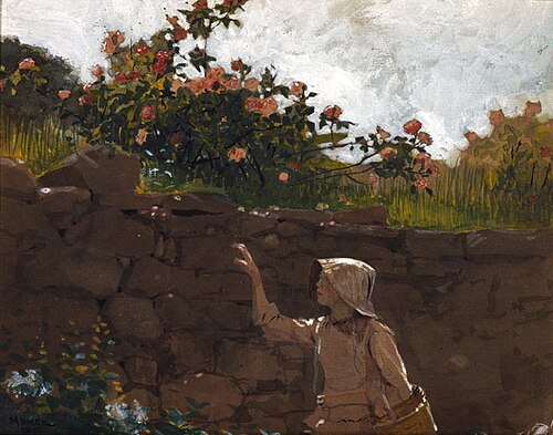 Girl in Garden, 1878, Winslow Homer