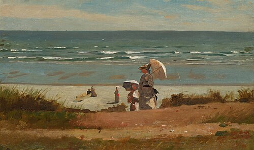 On the Beach at Marshfield, 1872, Winslow Homer