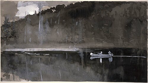 Trout Fishing, Lake St. John, Quebec, 1895, Winslow Homer