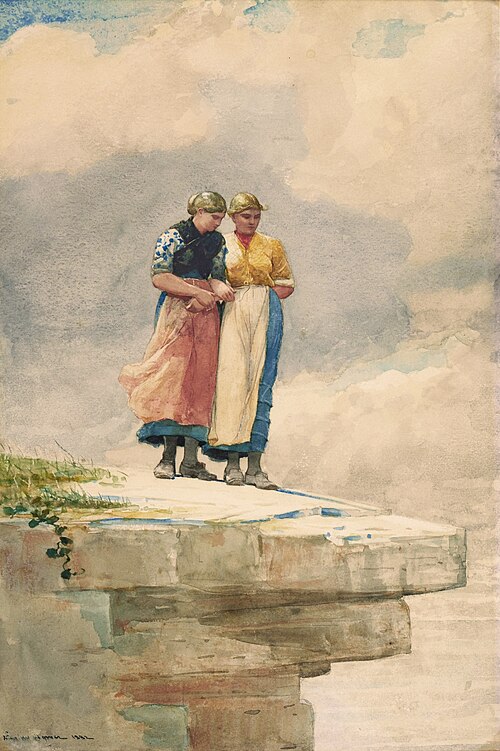 Looking Over the Cliff, 1882, Winslow Homer