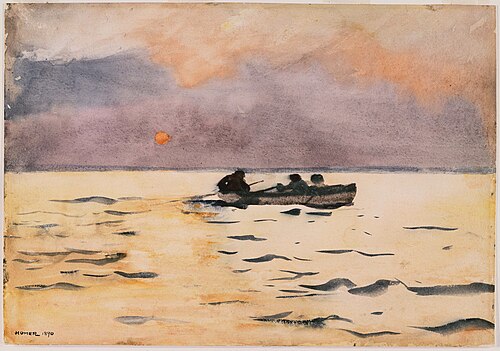 Retour à la rame, 1890, Winslow Homer