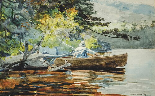 A Good One, Adirondacks, 1889, Winslow Homer