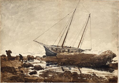 A Wreck Near Gloucester, 1880, Winslow Homer
