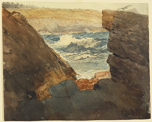 Through the Rocks, 1883, Winslow Homer