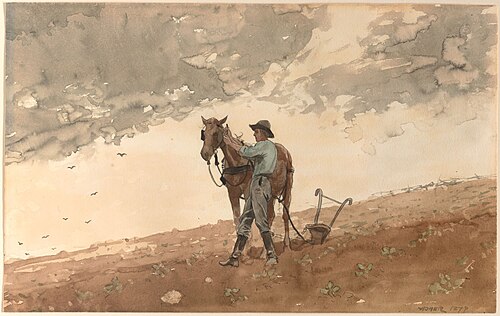Man with Plow Horse, 1879, Winslow Homer