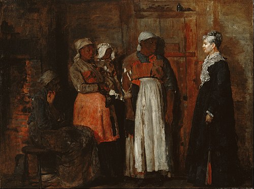 A Visit from the Old Mistress, 1876, Winslow Homer