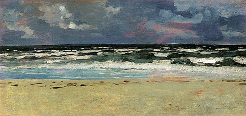 Sandy Beach with Breakers, 1869, Winslow Homer