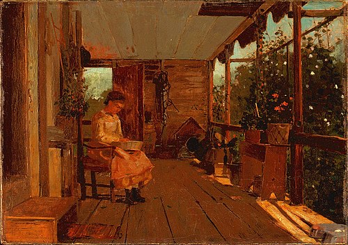 Girl Shelling Peas, 1873, Winslow Homer