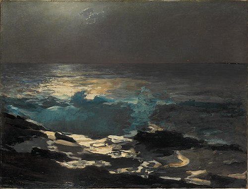 Moonlight, Wood Island Light, 1894, Winslow Homer