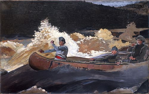 Shooting the Rapids, Saguenay River, 1907, Winslow Homer