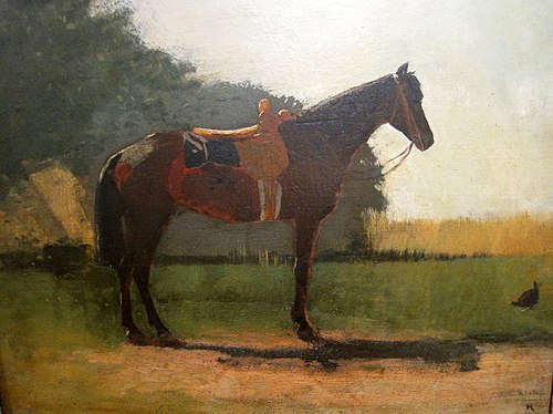 Saddle Horse in Farm Yard, 1870, Winslow Homer
