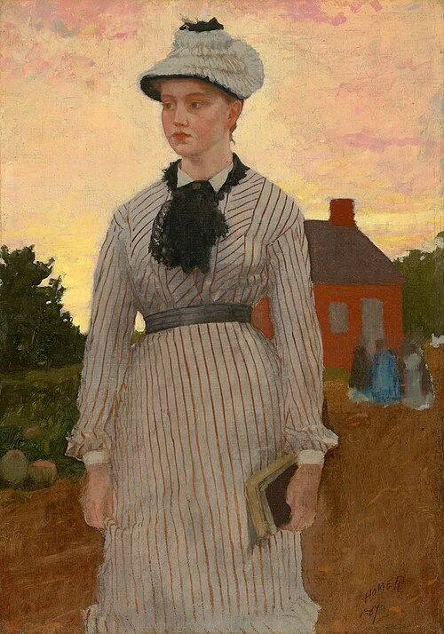 The Red School House, 1873, Winslow Homer