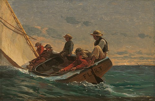 The Flirt, 1874, Winslow Homer