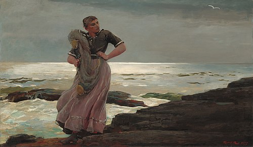 A Light on the Sea, 1897, Winslow Homer