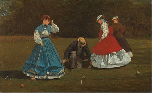 Croquet Scene, 1866, Winslow Homer
