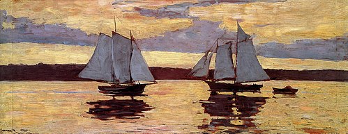 Gloucester Mackerel Fleet at Sunset, 1884, Winslow Homer