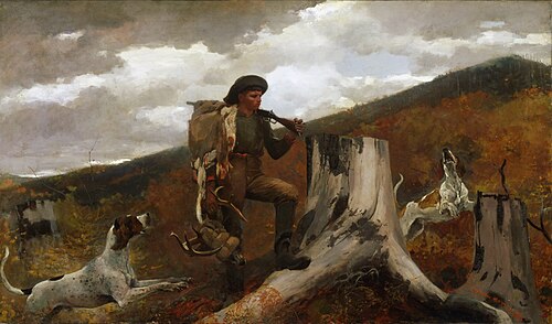 A Huntsman and Dogs, 1891, Winslow Homer