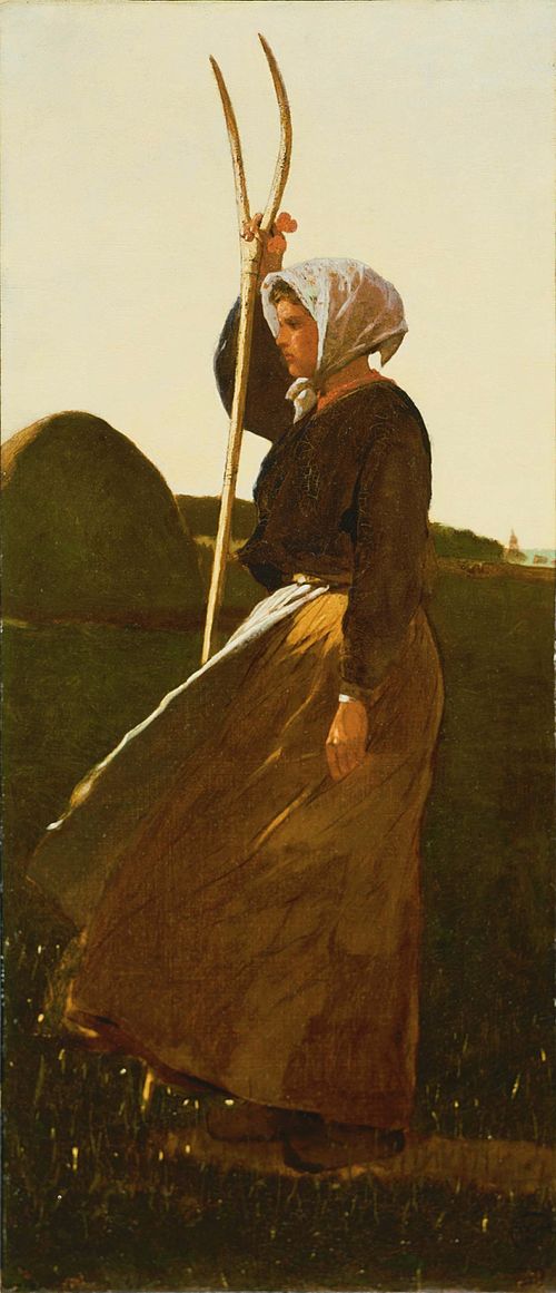 Girl with Pitchfork, 1867, Winslow Homer
