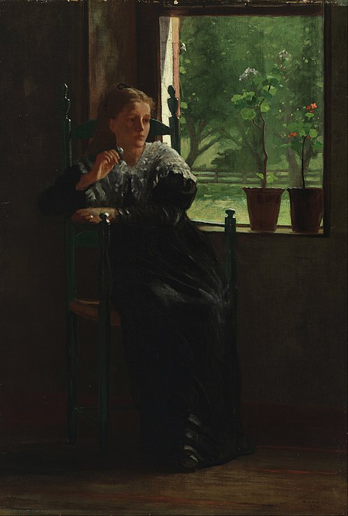 At the Window, 1872, Winslow Homer