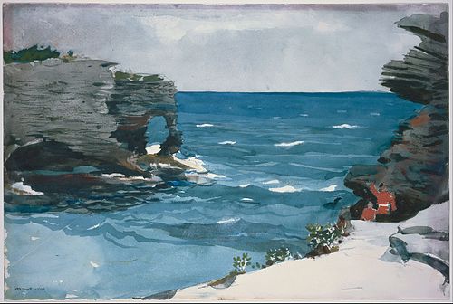 Rocky Shore, Bermuda, 1900, Winslow Homer