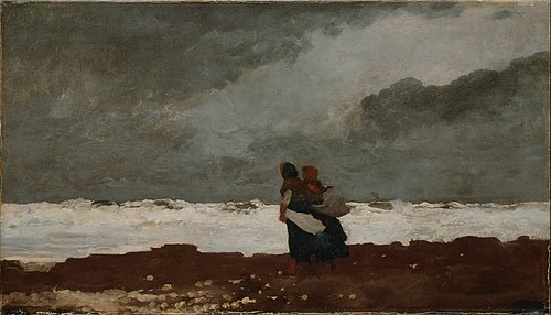 Two Figures by the Sea, 1882, Winslow Homer