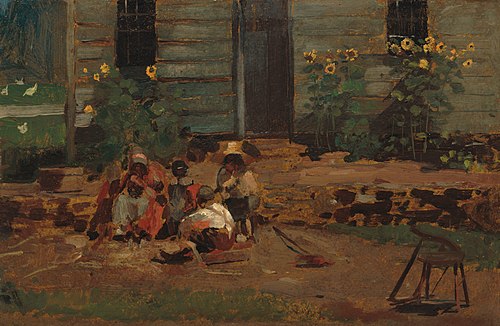 Sketch of a Cottage Yard, 1876, Winslow Homer