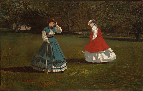 A Game of Croquet, 1866, Winslow Homer